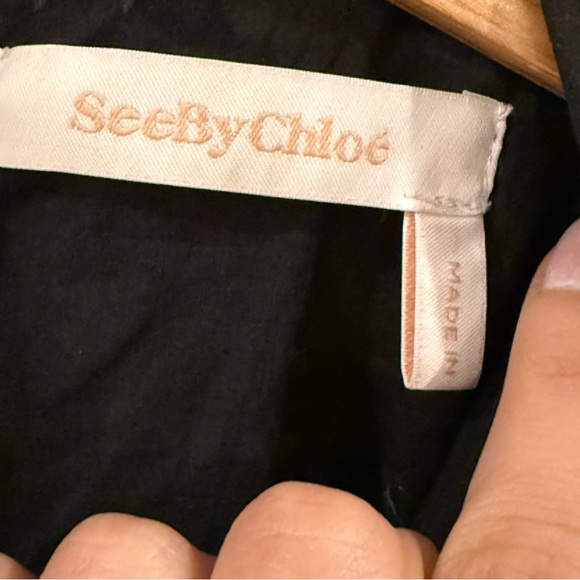 See By Chloe Black Lace Long Sleeve Dress size 34 - Picture 12 of 14